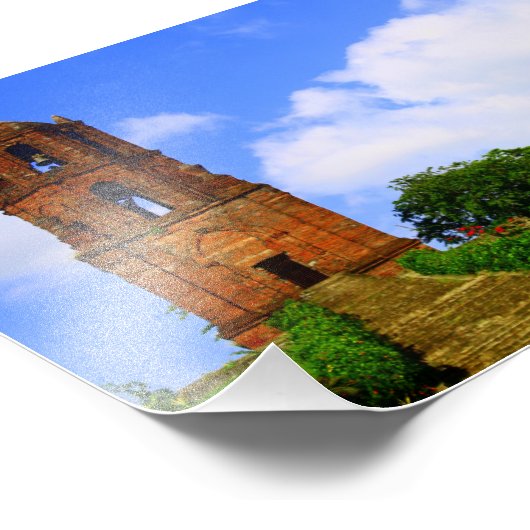 Bantay Bell Tower Foto Afdruk (Hoek)