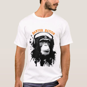 Banter Nation (Aap met hoofdtelefoon) T-shirt