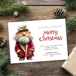 Banter Santa custom cartoon Christmas greeting car Feestdagenkaart