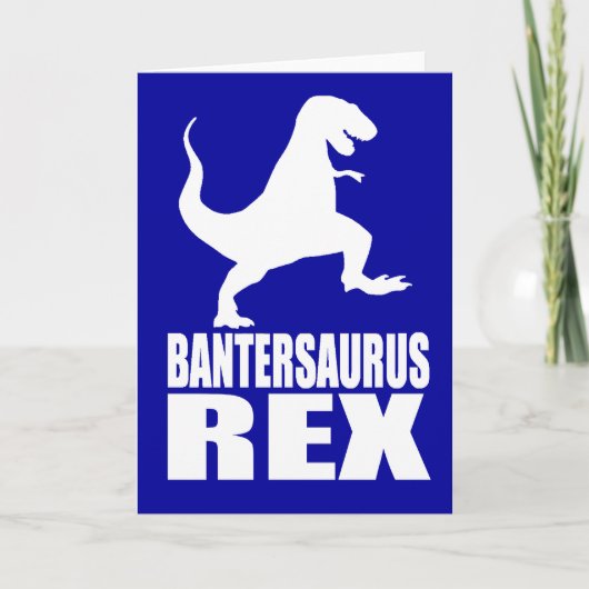 Bantersaurus Rex Uni Banter Secret Santa Feestdagen Kaart (Voorkant)