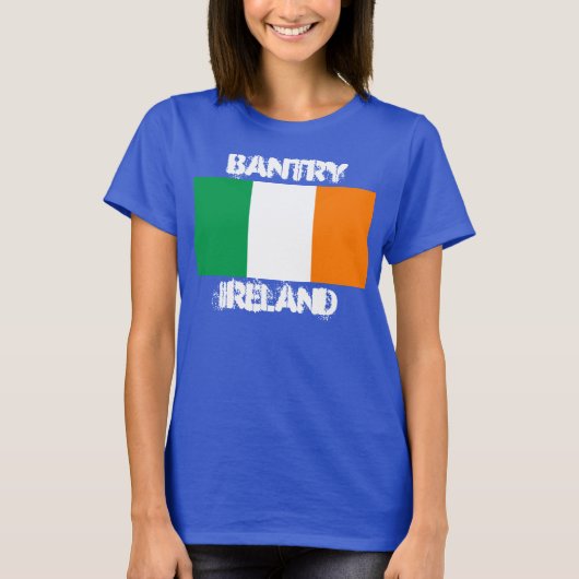 Bantry, Ierland met Ierse vlag T-shirt (Voorkant)