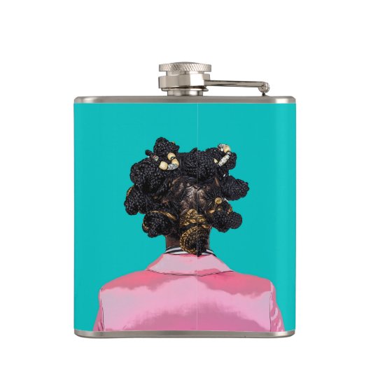 Bantu Blauwgroen. Heupfles (Achterkant)