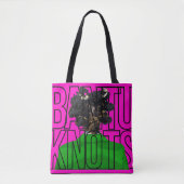 Bantu Knots in roze en groen Tote Bag (Voorkant)