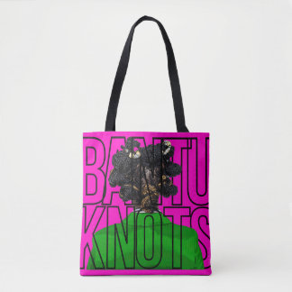 Bantu Knots in roze en groen Tote Bag