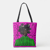 Bantu Knots in roze en groen Tote Bag (Achterkant)