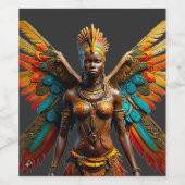 Bantu Marafiki fantasie Afrikaanse fee Wijn Etiket (Enkel label)