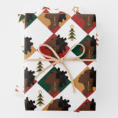 Bantu Tri Remix inpakpapier Platte blad Set van 3 (In situ)