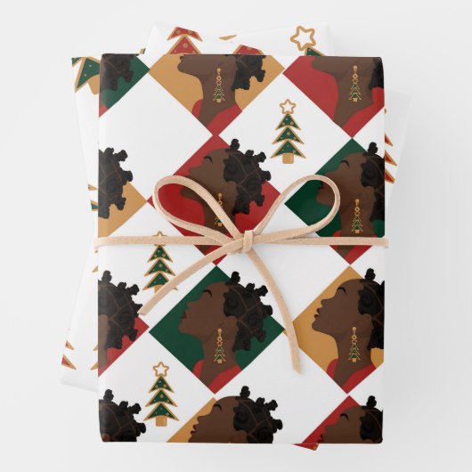 Bantu Tri Remix inpakpapier Platte blad Set van 3 (In situ)