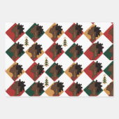 Bantu Tri Remix inpakpapier Platte blad Set van 3 (Voorkant)