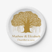 Banyan Tree Rustic Outdoor Wedding Papieren Bordje (Voorkant)