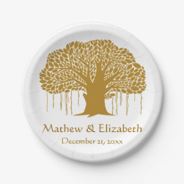 Banyan Tree Rustic Outdoor Wedding Papieren Bordje