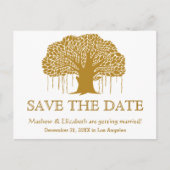 Banyan Tree Rustic Outdoor Wedding Save The Date Aankondigingskaart (Voorkant)