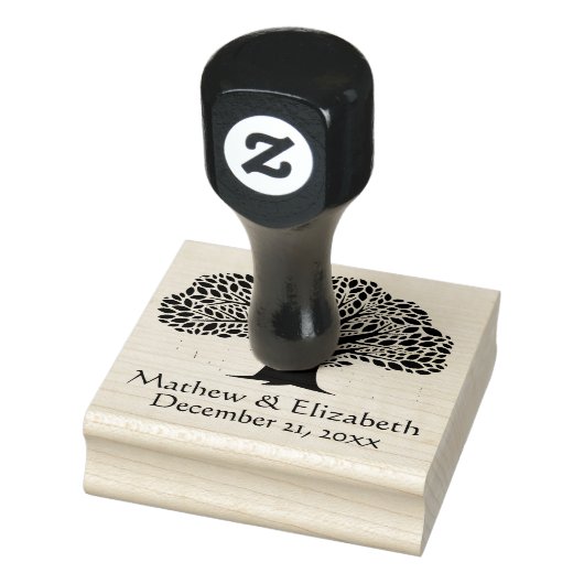 Banyan Tree rustieke buitenbruiloft Rubberstempel (Stempel)