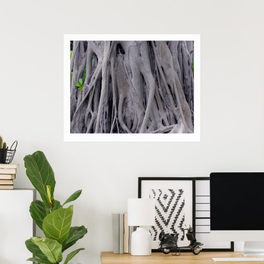 Banyan Tree Trunk Poster (Thuiskantoor)