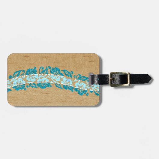 Banyans Hawaiian Hibiscus Surfboard Bagagelabels (Voorkant horizontaal)
