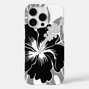 Banzai Beach Hawaiian Hibiscus Black iPhone 16 Pro Hoesje