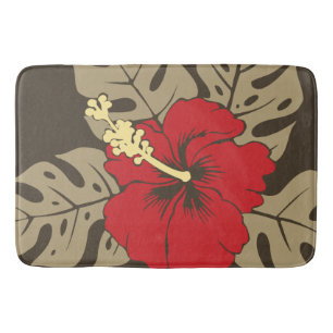 Banzai Beach Hawaiian Hibiscus Bloemmotief Badmat