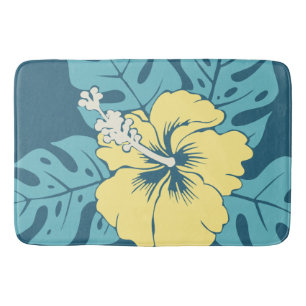 Banzai Beach Hawaiian Hibiscus Bloemmotief Badmat