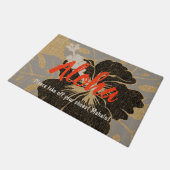 Banzai Beach Hawaiian Hibiscus Floral Aloha Deurmat (Schuin)