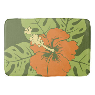 Banzai Beach Hawaiian Hibiscus Floral Badmat