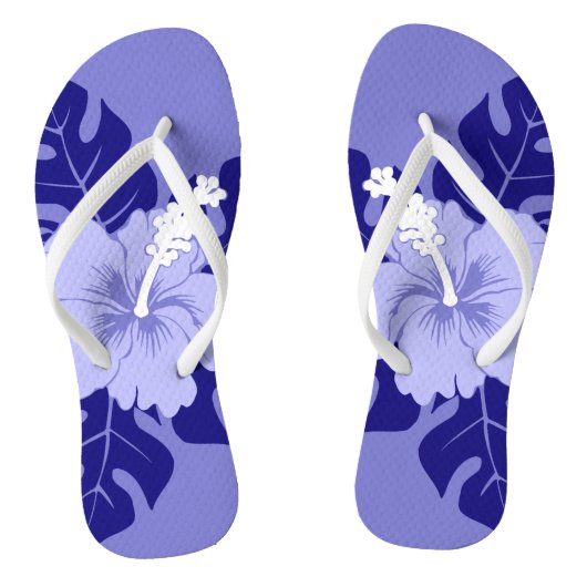 Banzai Beach Hawaiian Hibiscus Floral Teenslippers (Voetbed)