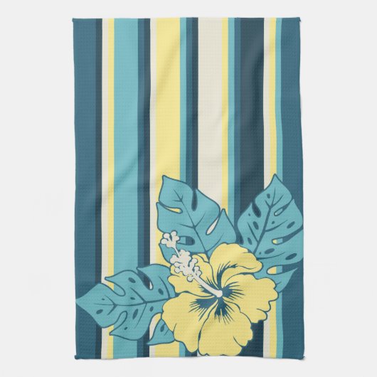 Banzai Beach Hawaiian Hibiscus Kitchen Towel Theedoek (Verticaal)