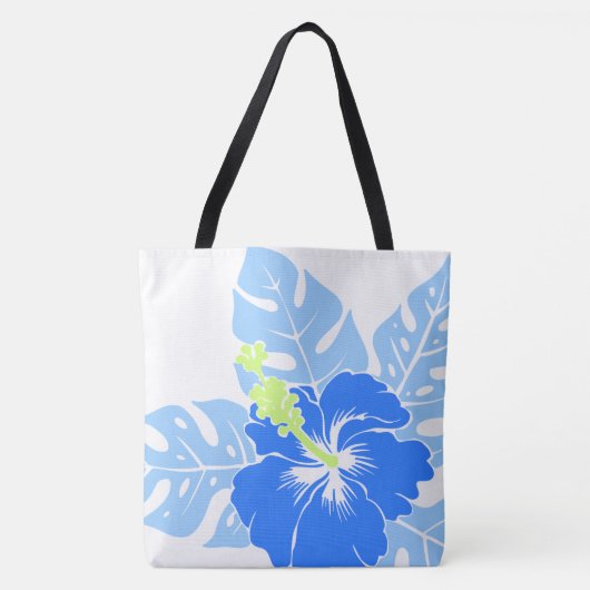 Banzai Beach Hawaiian Hibiscus Reversible BeachBag Tote Bag (Voorkant)