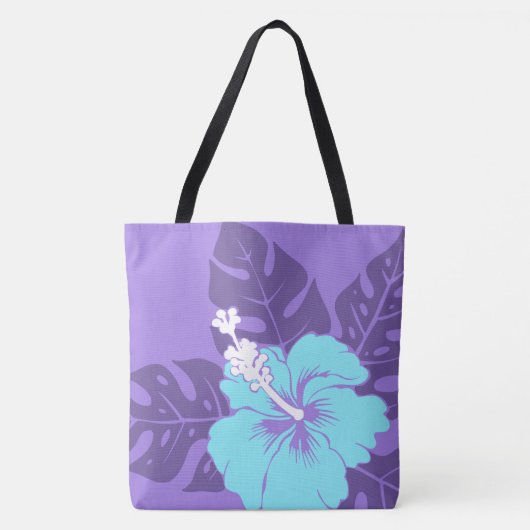 Banzai Beach Hawaiian Hibiscus Reversible BeachBag Tote Bag (Voorkant)