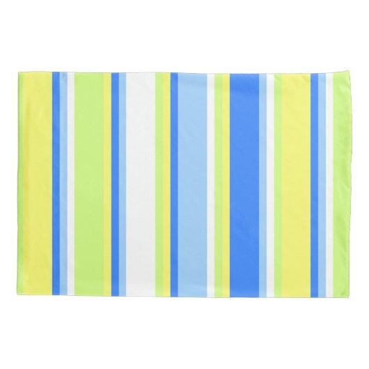 Banzai Beach Hawaiian Hibiscus Reversible Stripe Kussensloop (Achterkant)