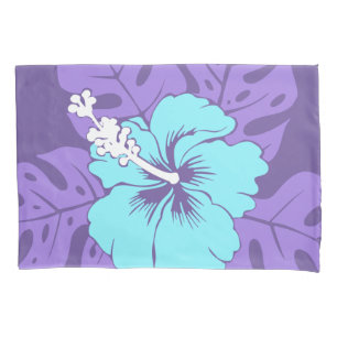 Banzai Beach Hawaiian Hibiscus Reversible Stripe Kussensloop