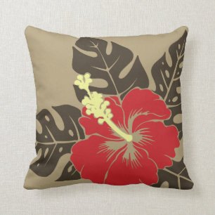 Banzai Beach Hawaiian Hibiscus Square Kussens