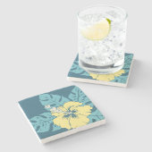 Banzai Beach Hawaiian Hibiscus Tiki Bar Onderzette Stenen Onderzetter (Zijkant)