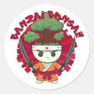 Banzai Bonsai! Ronde Sticker
