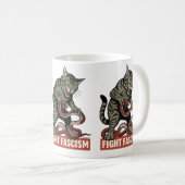 Banzai Kat Fight Fascism Koffiemok (Voorkant rechts)