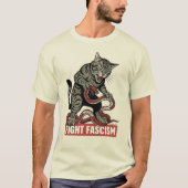 Banzai Kat Fight Fascism T-shirt (Voorkant)