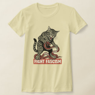 Banzai Kat Fight Fascism  T-shirt