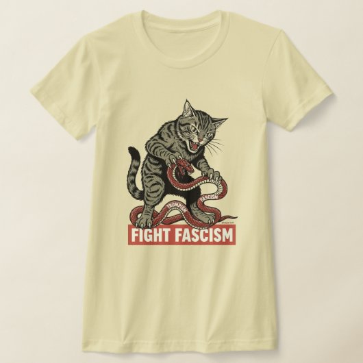 Banzai Kat Fight Fascism  T-shirt (Laagn)