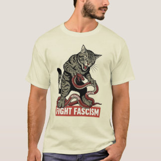 Banzai Kat Vecht Tegen Fascisme T-shirt
