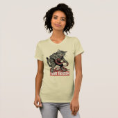 Banzai Kat Vecht Tegen Fascisme T-shirt (Voorkant volledig)