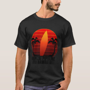 Banzai pijpleiding Hawaiian Long Board Surf Shop T-shirt