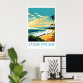 Banzai Pipeline 1 Poster (Thuiskantoor)