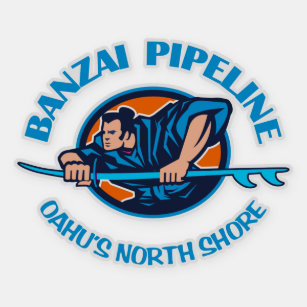 Banzai Pipeline (blauw) Sticker