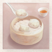 Bao Baby - Theetijd Bao Buddies Glazen Onderzetter (Voorkant)