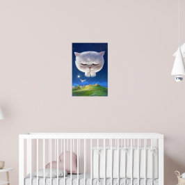 Bao Bao: Drijvend Tussen Sterren Nachtelijke Hemel Poster