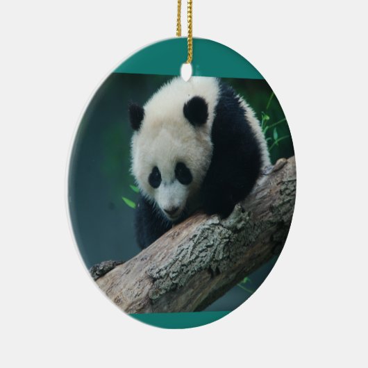 Bao Bao Giant Panda Cub-versiering Keramisch Ornament (Rechts)