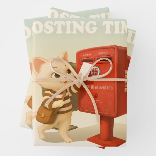 Bao Bao: Posting Time with Retro Taiwan Mailbox Inpakpapier Vel (In situ)
