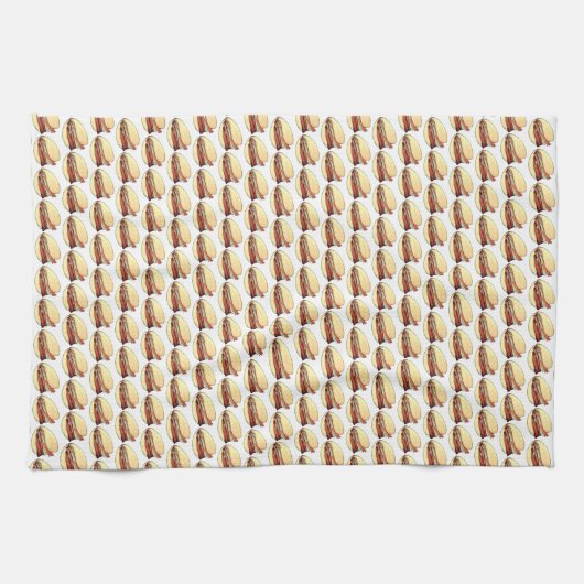 Bao Buns Porkbelly Lotus Bun Chinese Food Print Theedoek (Horizontaal)