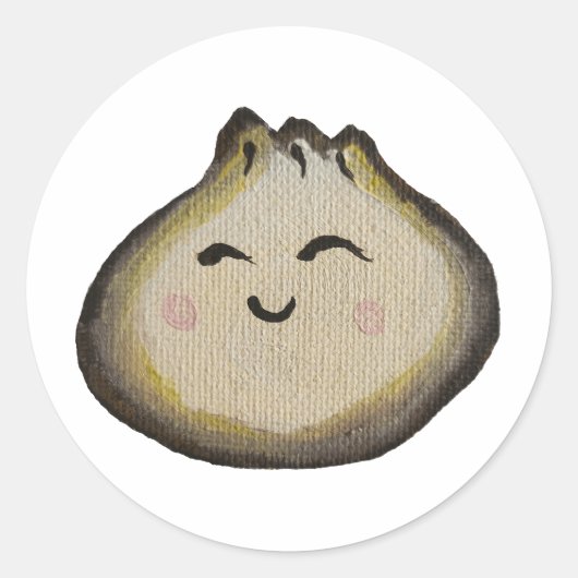 Bao Dumpling Ronde Sticker (Voorkant)