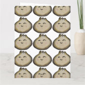 Bao Dumpling Verjaardagsfeest Dank Je Bedankkaart (Achterkant)