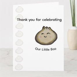 Bao Dumpling Verjaardagsfeest Dank Je Bedankkaart